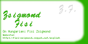 zsigmond fisi business card